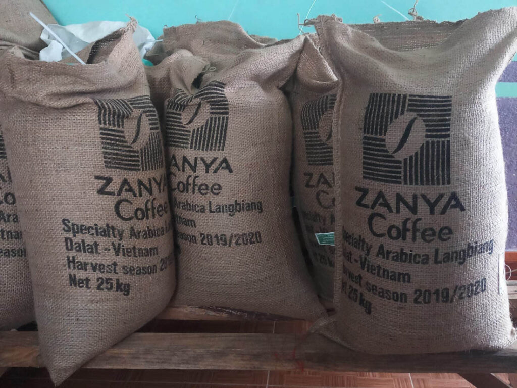 jutové vrecia Zanya Coffee