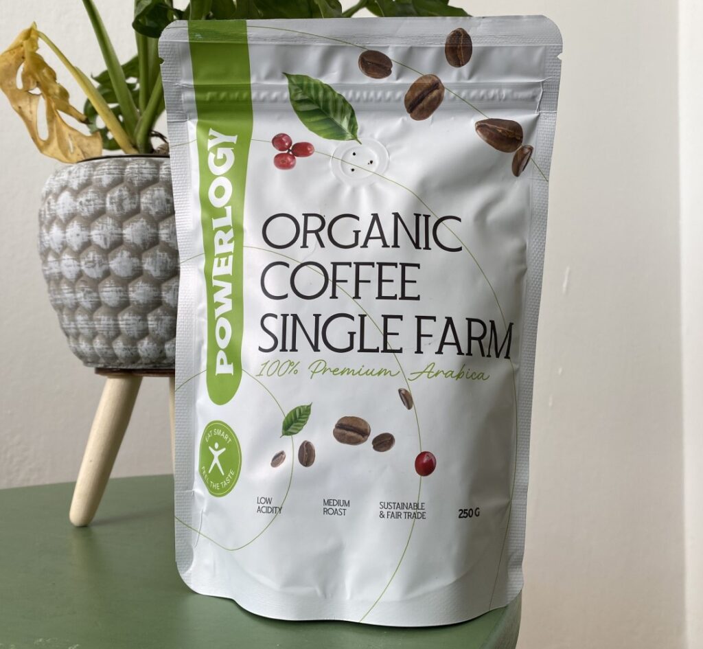 Powerlogy organic coffee spredu